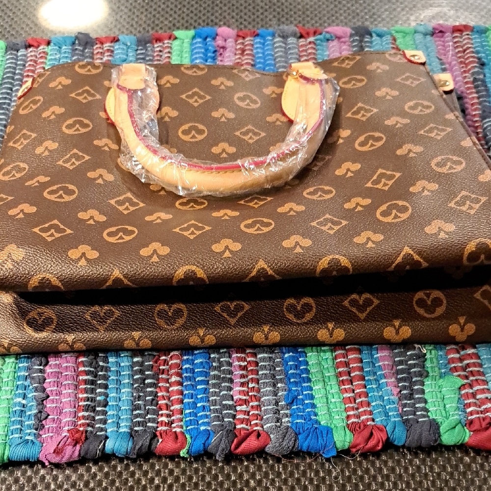 Stylish Brown Pattern Box Tote Bag - Picture 4 of 7